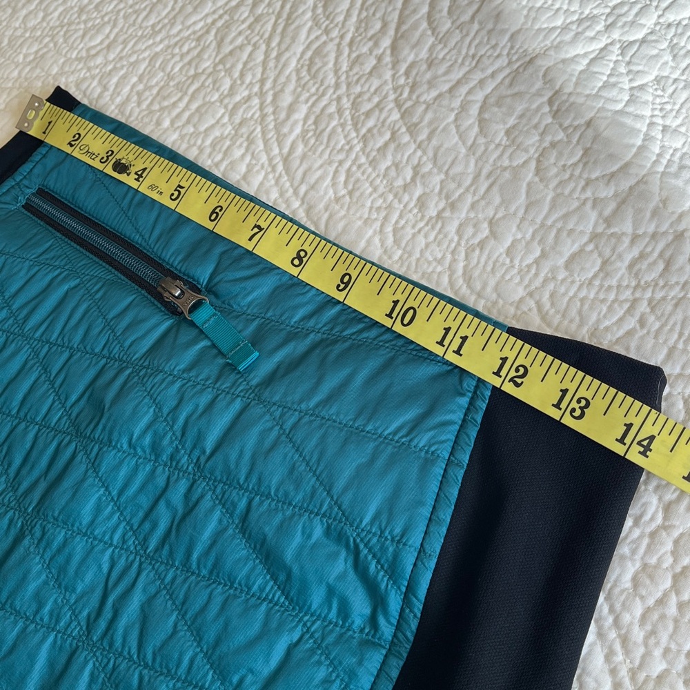 Skhoop Kari Mini Skirt Quilted Womens XS Black Teal Side Zip Pockets Scandi Girl - Picture 10 of 16